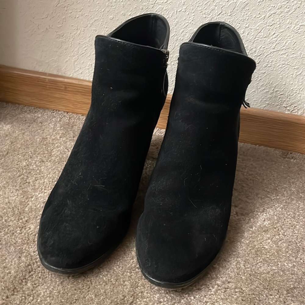 Cole Haan Suede Heeled Booties size women’s 10